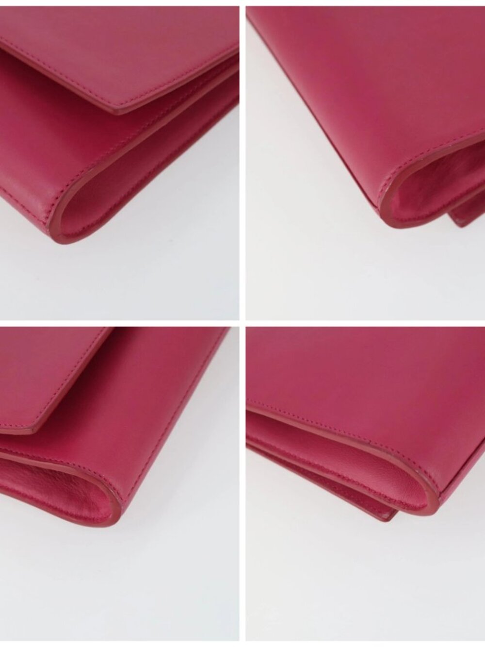 SAINT LAURENT Clutch Bag Leather Pink Gold 311213 Auth 169070V - Picture 14 of 16